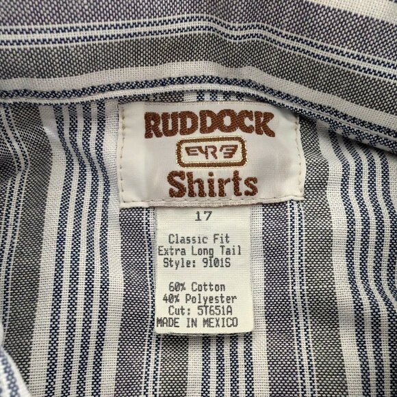 RUDDOCK Shirt Men's 17 Classic Fit Multicolor Striped Western Snap Short Sleeve - Picture 8 of 11